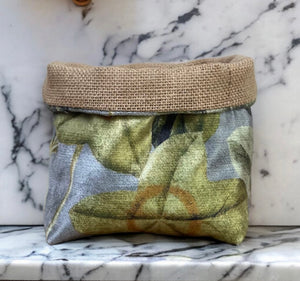 Silver with Ivy Velvet & Hessian Pot
