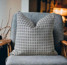 Load image into Gallery viewer, Clay &amp; Charcoal Woven Cushion
