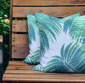 Tropical Palm Canvas Feel Outdoor Cushion