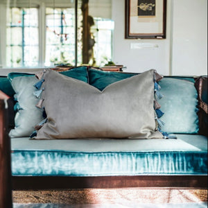 Champagne Tassel Cushion