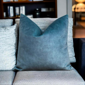 Jade Melange Velvet Cushion