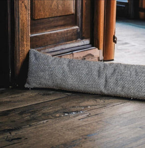 Black & Silvery White Draught Excluder