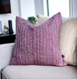 Pink Boucle Textured Cushion