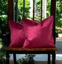 Load image into Gallery viewer, Burghundy Velvet Cushion
