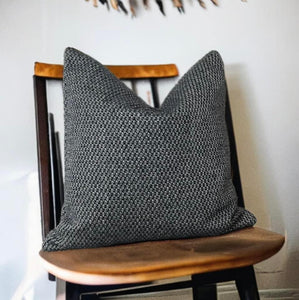 Black & Silverly White Textured Cushion
