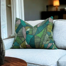 Load image into Gallery viewer, Tribal Print Leaf Sustainable Cotton Cushion

