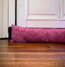 Load image into Gallery viewer, Burgundy Velvet Chenille Draught Excluder
