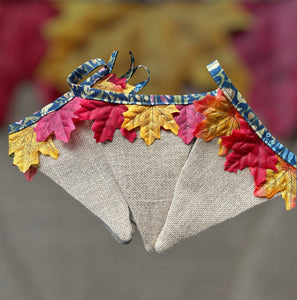 Rustic Hessian Autumn Leaf Bunting