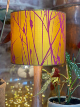 Load image into Gallery viewer, Silk Mustard &amp; Magenta Grasses Lampshade
