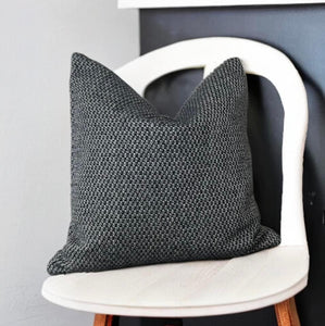 Black & Silverly White Textured Cushion