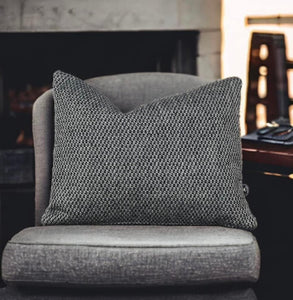 Black & Silverly White Textured Cushion