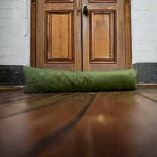 Load image into Gallery viewer, Olive Velvet Draught Excluder
