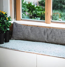 Load image into Gallery viewer, Black &amp; Silvery White Draught Excluder
