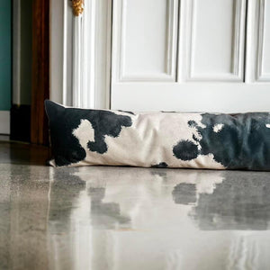 Black Friesian Velvet Draught Excluder