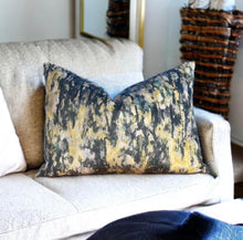 Load image into Gallery viewer, Impressionist Black Floral Velvet Cushion
