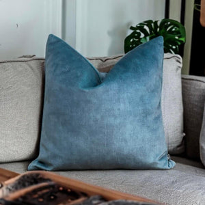 Jade Melange Velvet Cushion