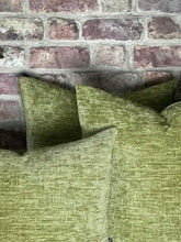 Load image into Gallery viewer, Moss Green Velvet Chenille Cushion
