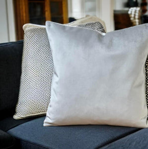 Silver Velvet Cushion