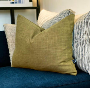 Olive Linen Mix Cushion