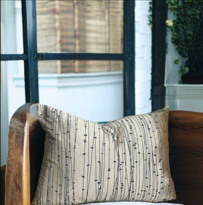 Gold & Charcoal Silk Cushion