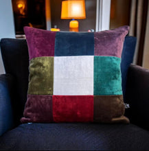 Load image into Gallery viewer, Velvet Patchwork Cushion
