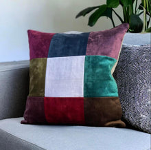 Load image into Gallery viewer, Velvet Patchwork Cushion
