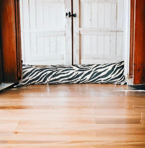 Zebra Velvet Draught Excluder