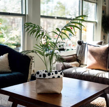 Load image into Gallery viewer, Dalmation Print Velvet &amp; Hessian Pot
