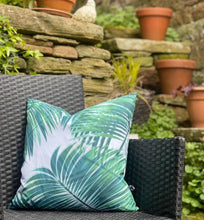 Load image into Gallery viewer, Tropical Palm Canvas Feel Outdoor Cushion
