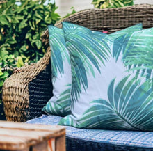 Load image into Gallery viewer, Tropical Palm Canvas Feel Outdoor Cushion
