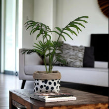 Load image into Gallery viewer, Dalmation Print Velvet &amp; Hessian Pot
