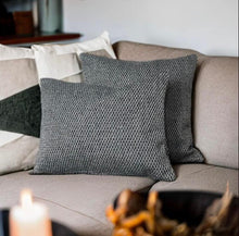 Load image into Gallery viewer, Black &amp; Silverly White Textured Cushion

