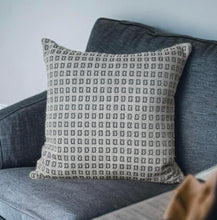 Load image into Gallery viewer, Clay &amp; Charcoal Woven Cushion
