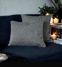 Load image into Gallery viewer, Black &amp; Silverly White Textured Cushion
