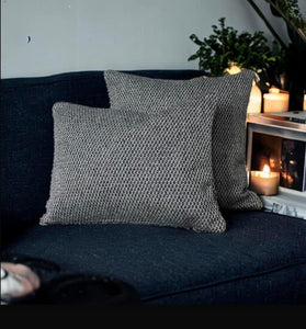 Black & Silverly White Textured Cushion