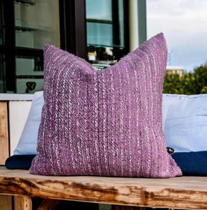 Pink Boucle Textured Cushion
