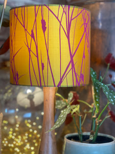 Silk Mustard & Magenta Grasses Lampshade