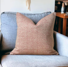 Load image into Gallery viewer, Geometric Woven Scarlet Cushion
