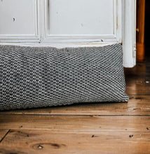 Load image into Gallery viewer, Black &amp; Silvery White Draught Excluder
