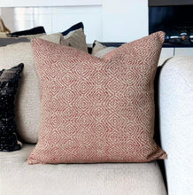 Load image into Gallery viewer, Geometric Woven Scarlet Cushion
