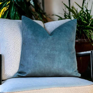 Jade Melange Velvet Cushion