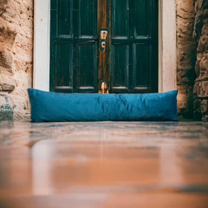 Teal Velvet Draught Excluder