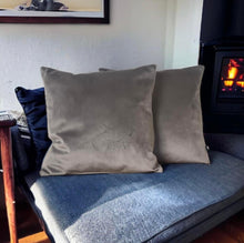 Load image into Gallery viewer, Mocha Velvet Cushion
