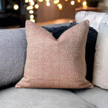 Load image into Gallery viewer, Geometric Woven Scarlet Cushion
