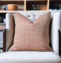 Load image into Gallery viewer, Geometric Woven Scarlet Cushion
