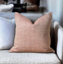 Load image into Gallery viewer, Geometric Woven Scarlet Cushion
