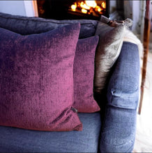 Load image into Gallery viewer, Purple Velvet Chenille Cushion
