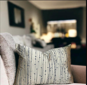 Gold & Charcoal Silk Cushion