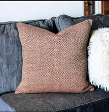 Load image into Gallery viewer, Geometric Woven Scarlet Cushion
