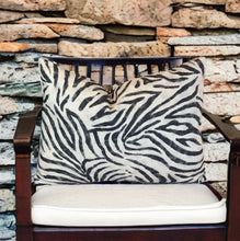 Load image into Gallery viewer, Zebra Print Linen Mix Cushion
